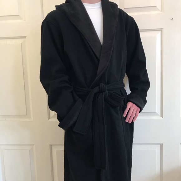 UGG Jackets & Coats Ugg Men Brunswick Luxury Robe Hood Black Lxl New Poshmark